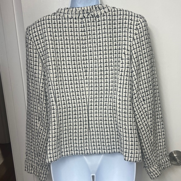 26. Apostrophe Women's Cream/Black/Tan
Tweed lined Blazer Jacket, Zip up, Sz 16 - Picture 4 of 12